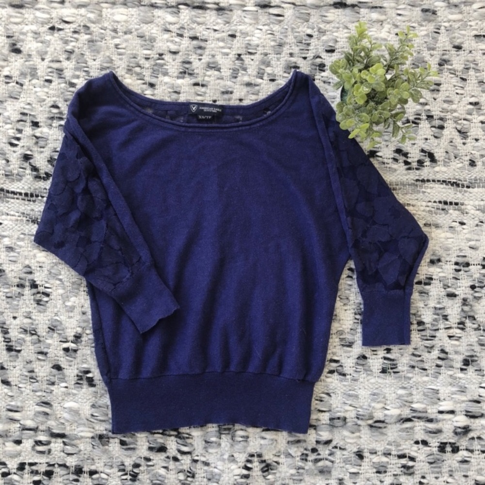 AEO Floral Lace Sweater